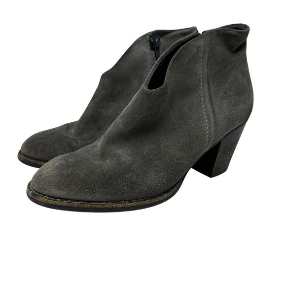 Paul Green Ankle Booties Women's Size UK 4.5 US 7 Dark Gray Suede Boots - Picture 2 of 9
